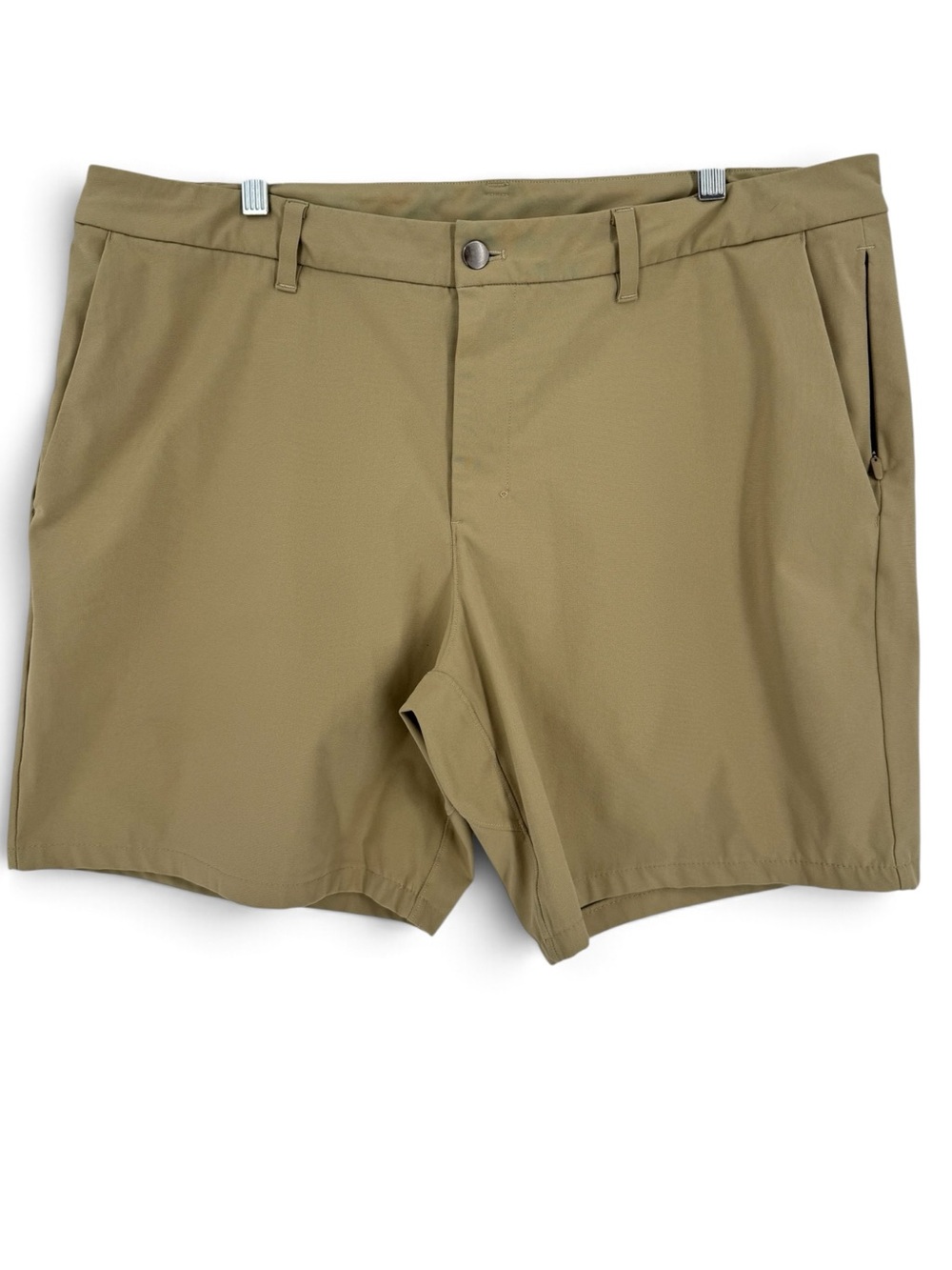 Lululemon Commission Shorts Mens Tan Stretch Performance Preppy Golf
